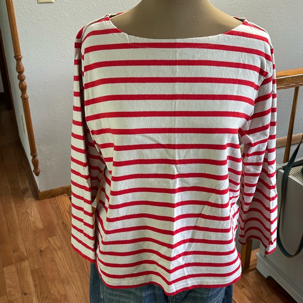 J Crew classic boat neck t shirt. Size Large. - Picture 1 of 3
